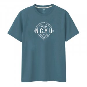 【團購限定，30件起做】NCYU球場印記純棉短T_普魯士藍